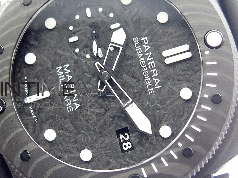 PAM979 Carbotech VSF 1:1 Best Edition Carbon Dial on Rubber Strap P.9010 Clone